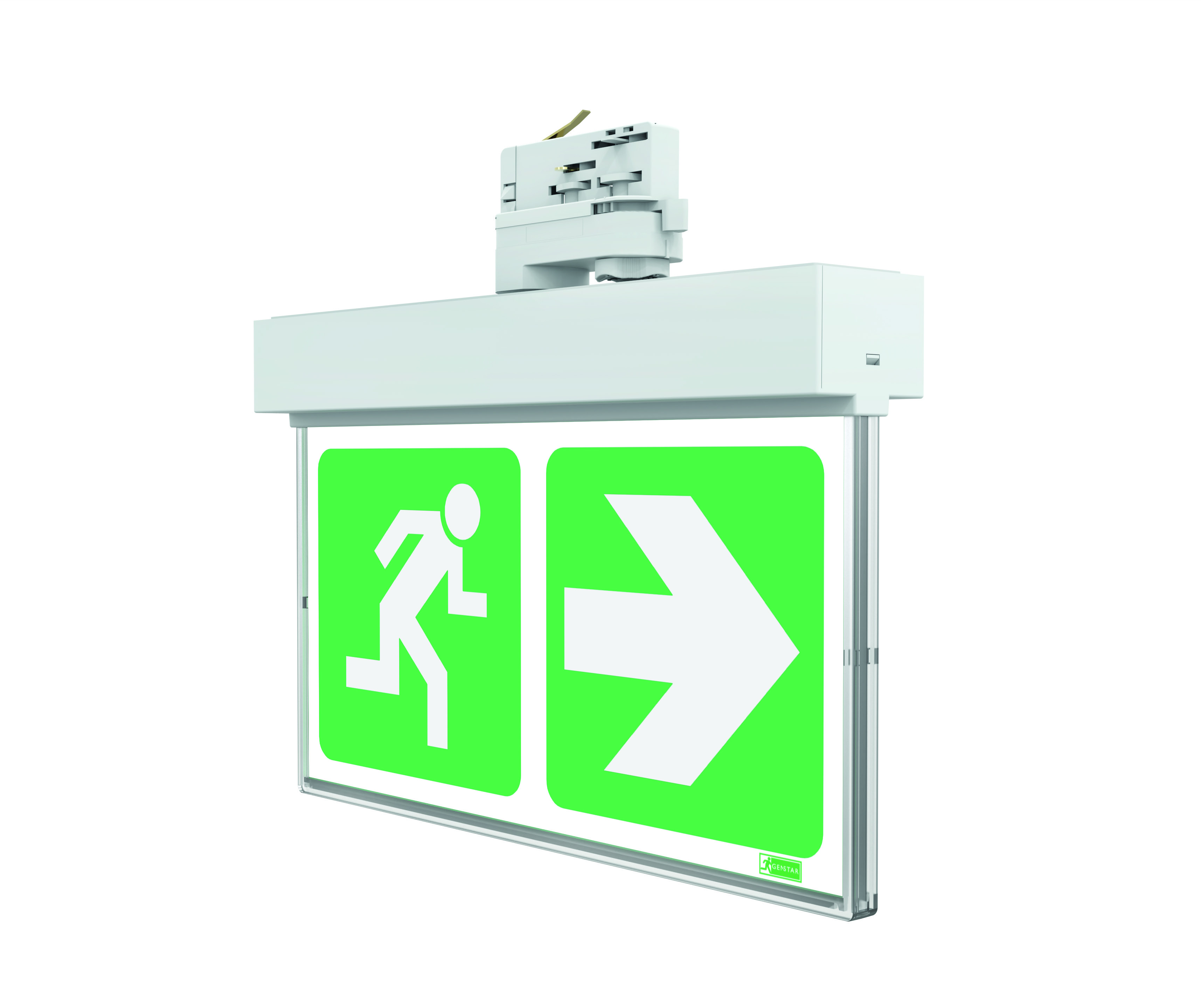 Trimblade Self-Test Exit Sign — Track Adapter