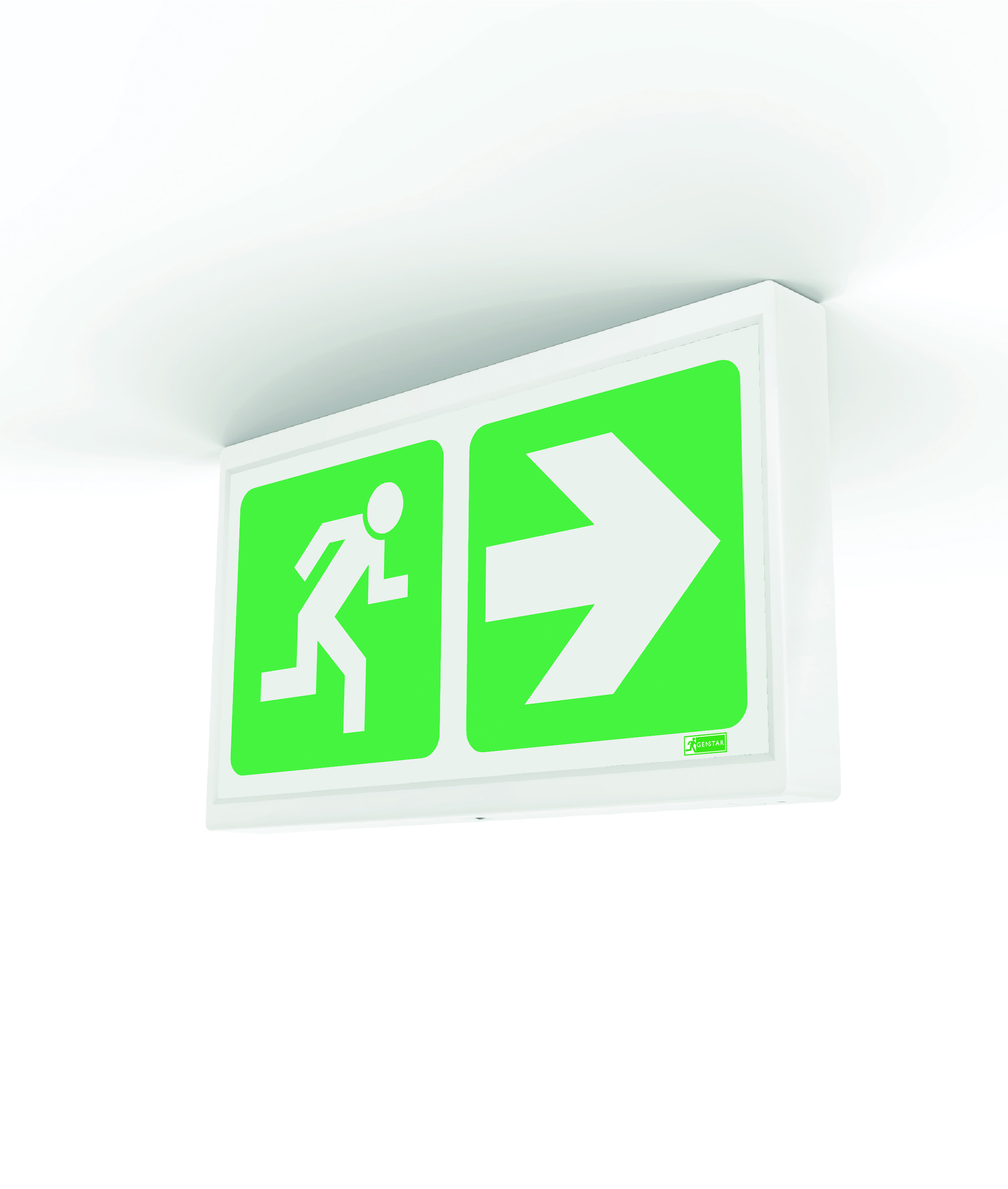 Boxit Slim Wall-Mount Self-Test Exit Sign